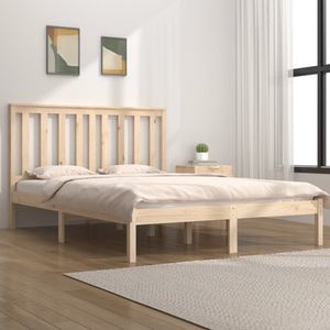 vidaXL Bedframe massief grenenhout 150x200 cm