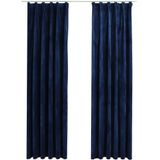 vidaXL-Gordijnen-verduisterend-2-st-met-haken-140x225-cm-fluweel-blauw