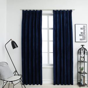 vidaXL-Gordijnen-verduisterend-2-st-met-haken-140x225-cm-fluweel-blauw