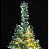 vidaXL Kunstkerstboom met 300 LED's kerstballen en sneeuw 240 cm