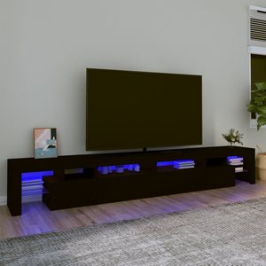 vidaXL Tv-meubel met LED-verlichting 260x36,5x40 cm zwart