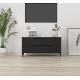 VidaXL TV-meubel 102x44,5x50 cm - Bewerkt Hout Zwart