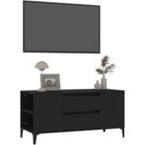 VidaXL TV-meubel 102x44,5x50 cm - Bewerkt Hout Zwart