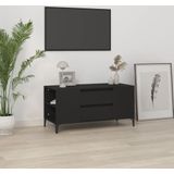 VidaXL TV-meubel 102x44,5x50 cm - Bewerkt Hout Zwart