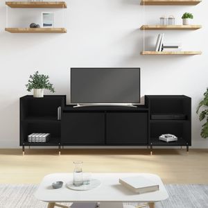 vidaXL Tv-meubel 160x35x55 cm bewerkt hout zwart