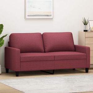 vidaXL-Tweezitsbank-140-cm-stof-wijnrood