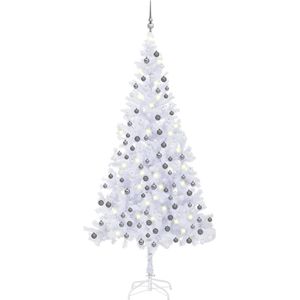 vidaXL Kunstkerstboom met verlichting en kerstballen 910 takken 210 cm