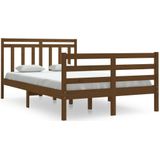 vidaXL Bedframe massief hout honingbruin 120x190 cm