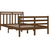 vidaXL Bedframe massief hout honingbruin 120x190 cm