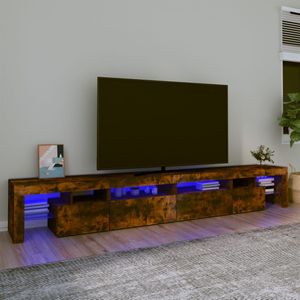 vidaXL Tv-meubel LED-verlichting 260x36,5x40 cm gerookt eikenkleurig
