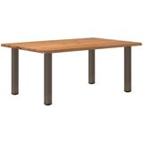 vidaXL Eettafel rechthoekig 180x120x74 cm massief eikenhout lichtbruin