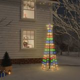 vidaXL Kegelkerstboom 108 LED's meerkleurig 70x180 cm