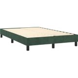 vidaXL Boxspring met matras fluweel donkergroen 120x200 cm