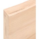 vidaXL Tafelblad 180x60x(2-6) cm onbehandeld massief eikenhout