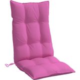 vidaXL Stoelkussens 2 st hoge rug oxford stof roze
