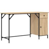 vidaXL-Bureau-131x48x75-cm-bewerkt-hout-sonoma-eikenkleurig