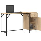 vidaXL-Bureau-131x48x75-cm-bewerkt-hout-sonoma-eikenkleurig