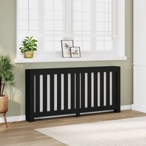 vidaXL Radiatorombouw 175x20x82 cm bewerkt hout zwart
