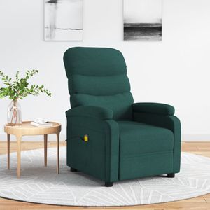 vidaXL Massagestoel stof donkergroen