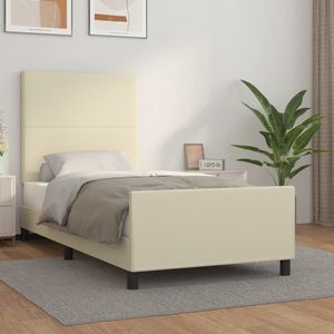 vidaXL-Bedframe-met-hoofdbord-kunstleer-crèmekleurig-90x200-cm