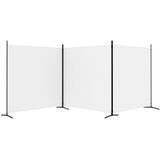 vidaXL Kamerscherm met 3 panelen 525x180 cm stof wit