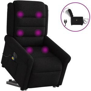 vidaXL Sta-op-massagestoel elektrisch verstelbaar stof zwart