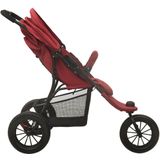 vidaXL Kinderwagen staal rood