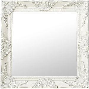 VidaXL-Wandspiegel-barok-stijl-50x50-cm-wit
