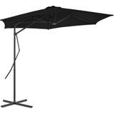 vidaXL Parasol met stalen paal 300x230 cm zwart