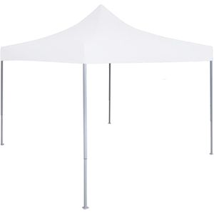 <p>Onze partytent is ideaal voor een breed scala aan buitenevenementen, zoals shows, markten, sportevenementen, bruiloften, feesten, barbecues, kampeertochten en festivals.</p>
<p>Het paviljoen heeft een uv- en waterbestendig dak dat gemaakt is van 600D oxford stof met PVC-coating.</p>
<p>Het is daarom perfect voor buitengebruik.</p>
<p>Het frame is vervaardigd van gepoedercoat roestvrij staal, waardoor de partytent stabiel en duurzaam is.</p>
<p>De pop-up partytent is inklapbaar voor eenvoudige opslag en transport.</p>
<p>Hij is gemakkelijk te monteren.</p>
<p>We adviseren om het dak te behandelen met een waterdichtmakende spray als de tent aan zware regen wordt blootgesteld.</p>
<p>Dit product mag NOOIT worden gebruikt in slechte weersomstandigheden, zoals sterke wind, zware regen, sneeuw of storm.</p>
<ul>
<li>Kleur: wit</li>
<li>Materiaal frame: gepoedercoat staal</li>
<li>Materiaal dak: 600D oxford stof met PVC-coating</li>
<li>Totale afmetingen: 2 x 2 x 3,15 m (L x B x H)</li>
<li>Hoogte dakrand vanaf de grond: 2,35 m</li>
<li>Uv- en waterbestendig</li>
<li>Inclusief 8 haringen en 4 touwen</li>
<li>Inklapbaar ontwerp</li>
</ul>