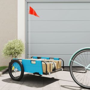 vidaXL Fietstrailer oxford stof en ijzer blauw