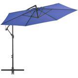 vidaXL Zweefparasol met aluminium paal 300 cm blauw