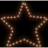 vidaXL Kerstfiguren sterren met 48 LED's 2 st 56 cm warmwit