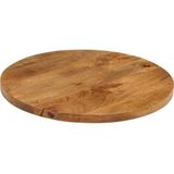 vidaXL Tafelblad rond Ø 60x2,5 cm massief ruw mangohout