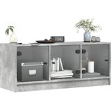 VidaXL-Tv-meubel-met-glazen-deuren-102x37x42-cm-betongrijs