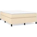 vidaXL-Boxspringframe-stof-crèmekleurig-140x190-cm