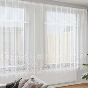 CUCRAF Linnengordijn met oogjes, set van 2, H 175 x B 140, lichtbeige, half-transparant, gordijn met lussen, linnenlook, voor woonkamer, slaapkamer, vitrage