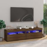 VidaXL TV-meubelen met LED-verlichting - 2 st - 75x35x40 cm - Bruineiken