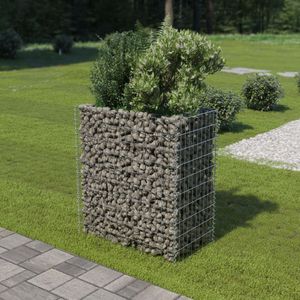 VidaXL Gabion Plantenbak Verhoogd 90x50x100 cm - Gegalvaniseerd Staal