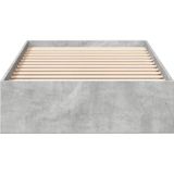 vidaXL Bedframe met lades bewerkt hout betongrijs 90x200 cm