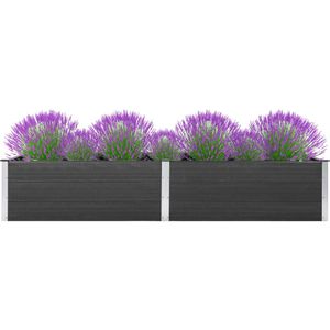 VidaXL Verhoogde Plantenbak 300x100x54 cm HKC Grijs