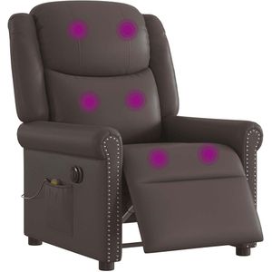 vidaXL - Massagestoel - Kunstleer - Glanzend Bruin