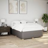 vidaXL Bedframe zonder matras stof taupe 140x190 cm