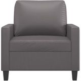 vidaXL Fauteuil 60 cm kunstleer grijs