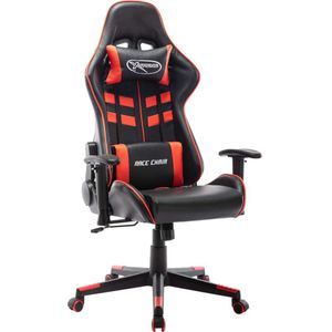 vidaXL Gamestoel kunstleer zwart en rood