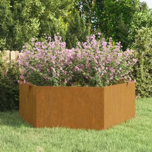 VidaXL Plantenbak Roestig 120x120x45 cm Cortenstaal