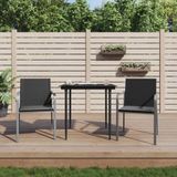 VidaXL Tuinstoelen 2 st met Kussens - 56x59x84 cm - Poly Rattan Zwart