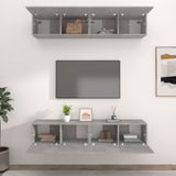 vidaXL TV-meubelen 4 st 80x30x30 cm - Bewerkt Hout Betongrijs
