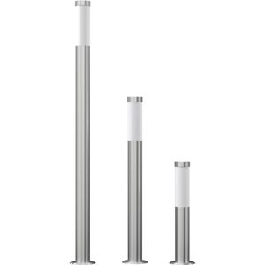 vidaXL 3-delige Tuinlampenset waterdicht roestvrij staal
