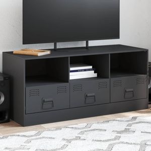 vidaXL Tv-meubel 99x39x44 cm staal antracietkleurig